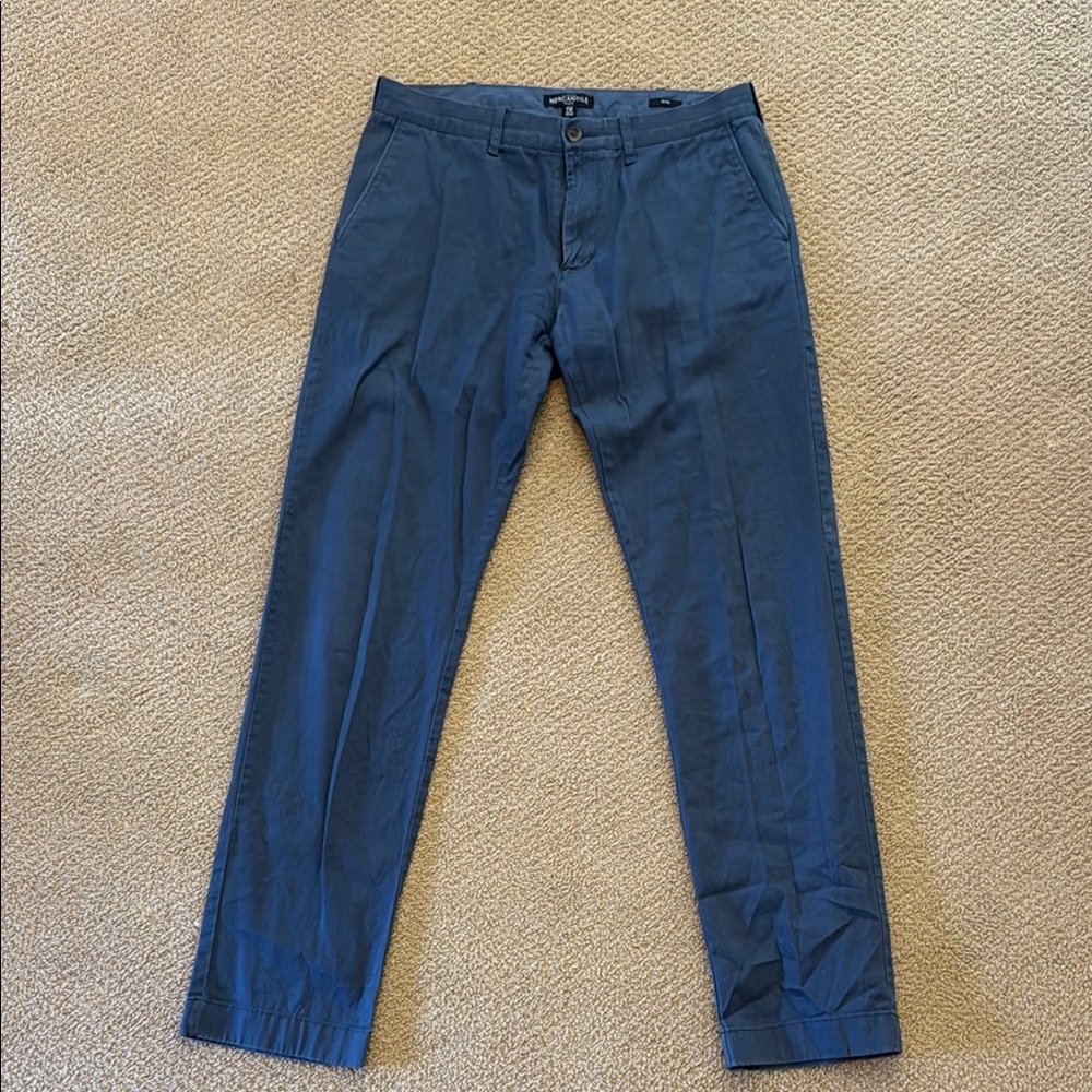 J. Crew Blue Chinos with Classic Straight Leg